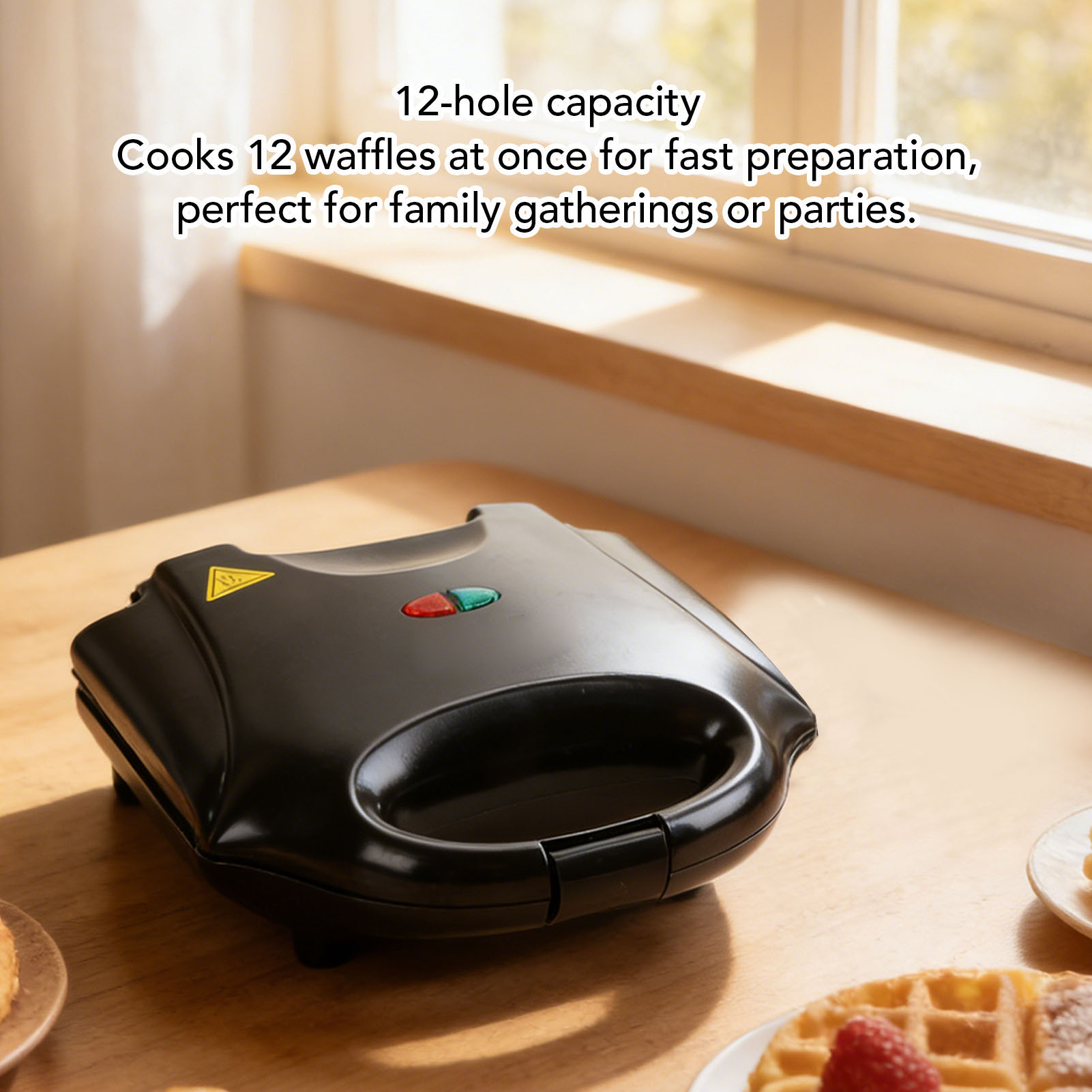 Walnut  Maker 750W 12 Capacity - Mini Waffle Maker Machine ulasan dan harga