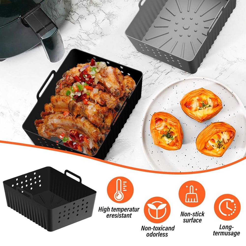 NEW HOT In Stock-2PCS Air Frye - Air Fryer Silicone Pot Liner ulasan dan harga