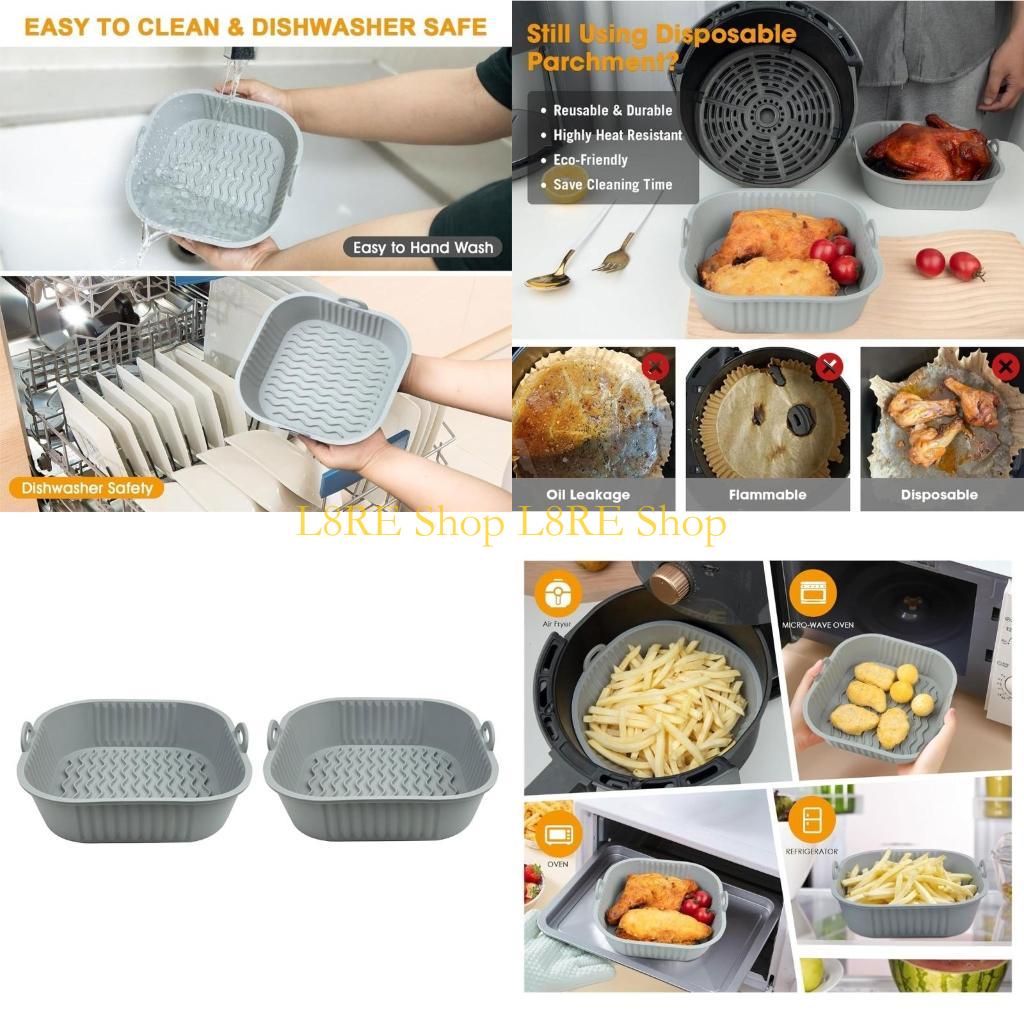 L8RE Pack of 2 Silicone Pot Li - Air Fryer Silicone Pot Liner ulasan dan harga