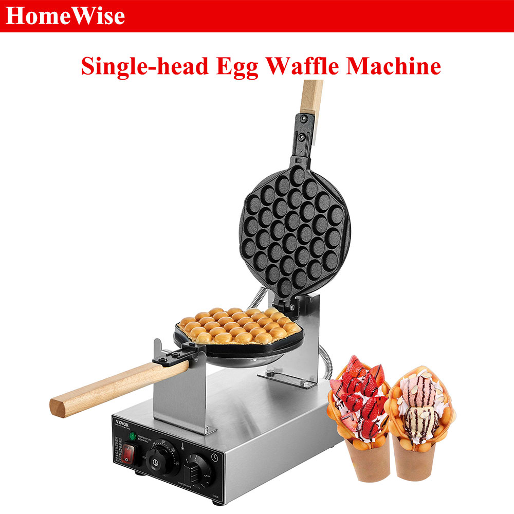 HomeWise Commercial Egg Bubble - Mini Waffle Maker Machine ulasan dan harga