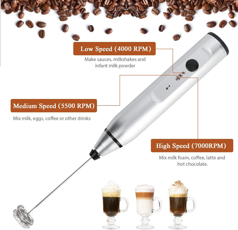 Mini Electric Handheld Milk Fr - Portable Blender Usb Rechargeable ulasan dan harga