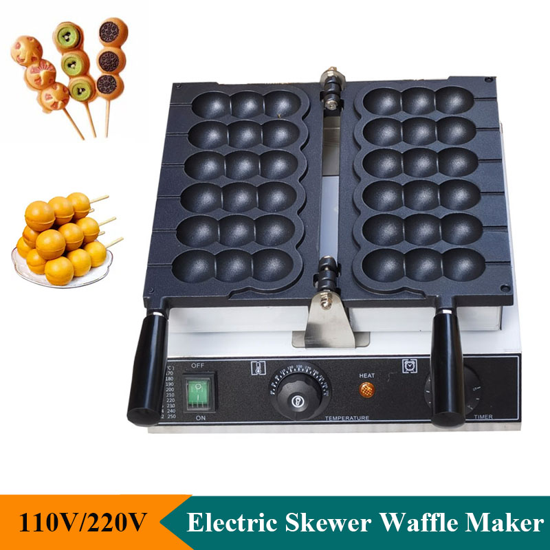 Electric Non Stick Skewer Waff - Mini Waffle Maker Machine ulasan dan harga