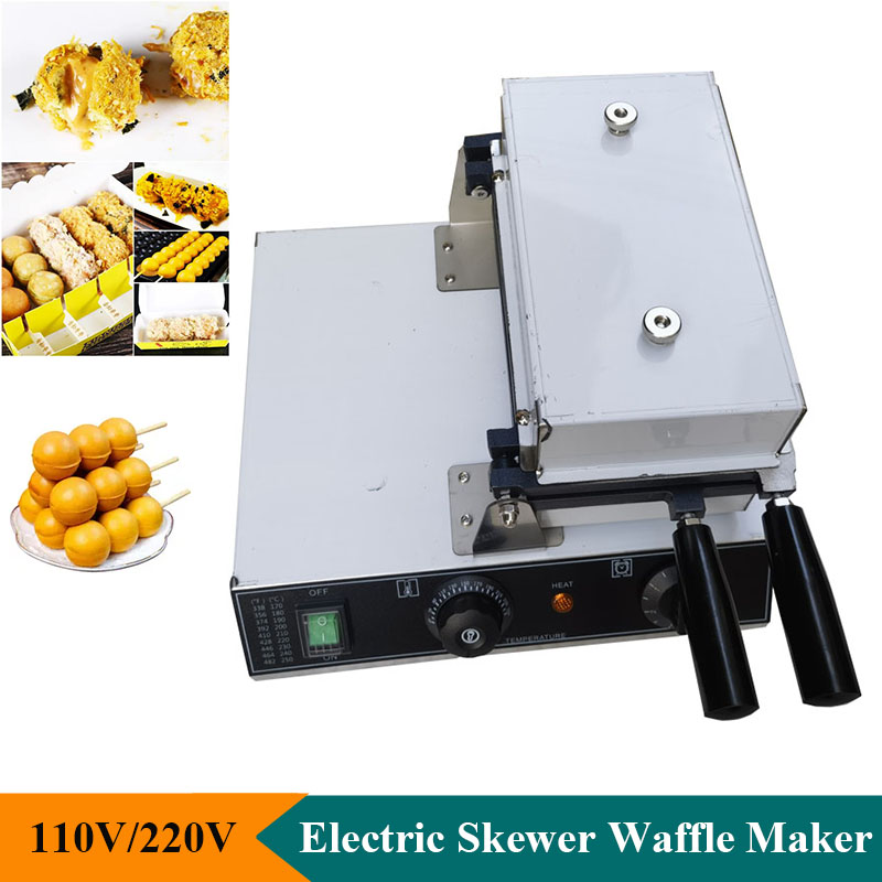 Electric Non Stick Skewer Waff - Mini Waffle Maker Machine ulasan dan harga